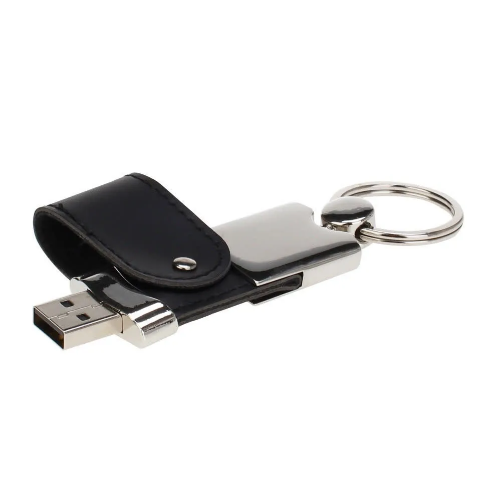 

full capacity USB flash memory leather usb 2.0 4GB 8GB pendrive 16GB 32GB 64GB key holder Pendrive 128gb usb stick free shipping