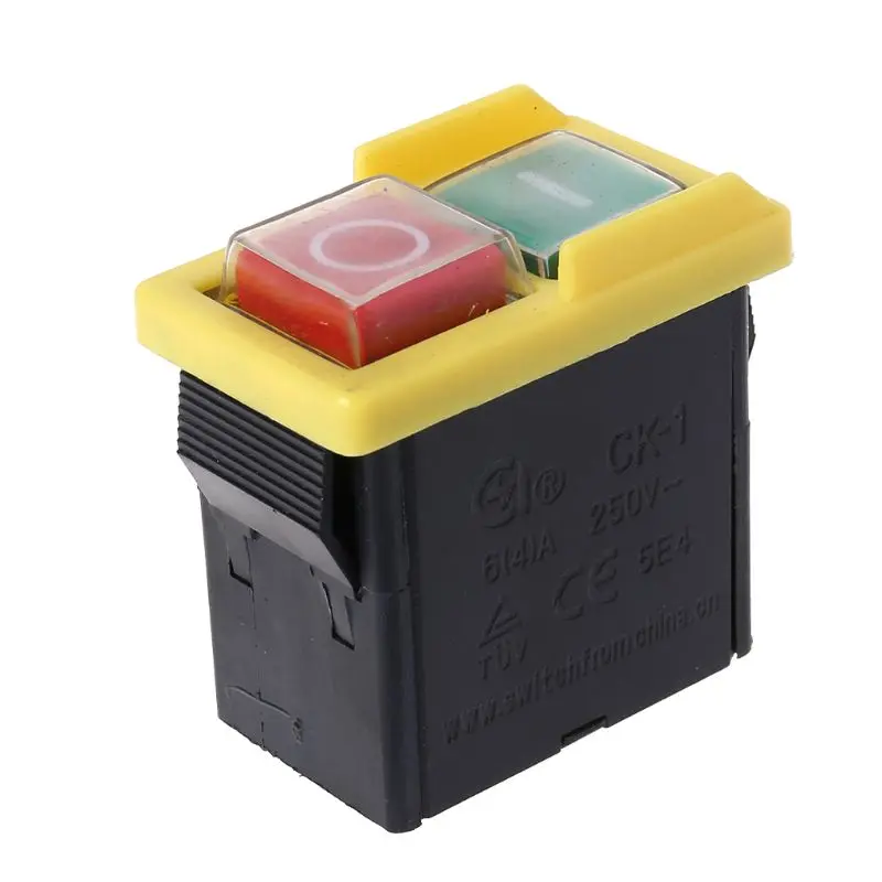 

AC 250V 6A Waterproof Push Button Machine Saw Cutter Drill On Off Switch Electromagnetic Control Box Switch