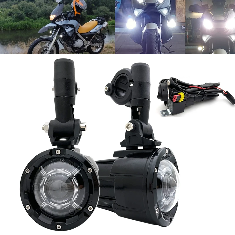1 комплект светодиодных противотуманных фар для мотоцикла вспомогательная
