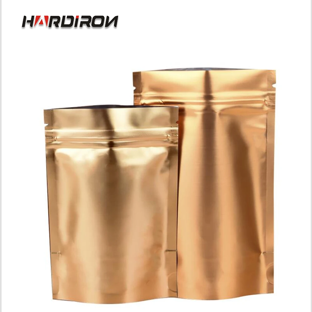 HARDIRON золотой цвет стоячий мешок из алюминиевой фольги с замком на молнии еда чай