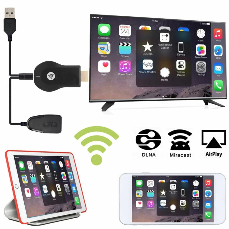 Новый беспроводной приемник Anycast M2 Plus Wifi DLNA AirPlay Miracast 1080P HDMI | Электроника