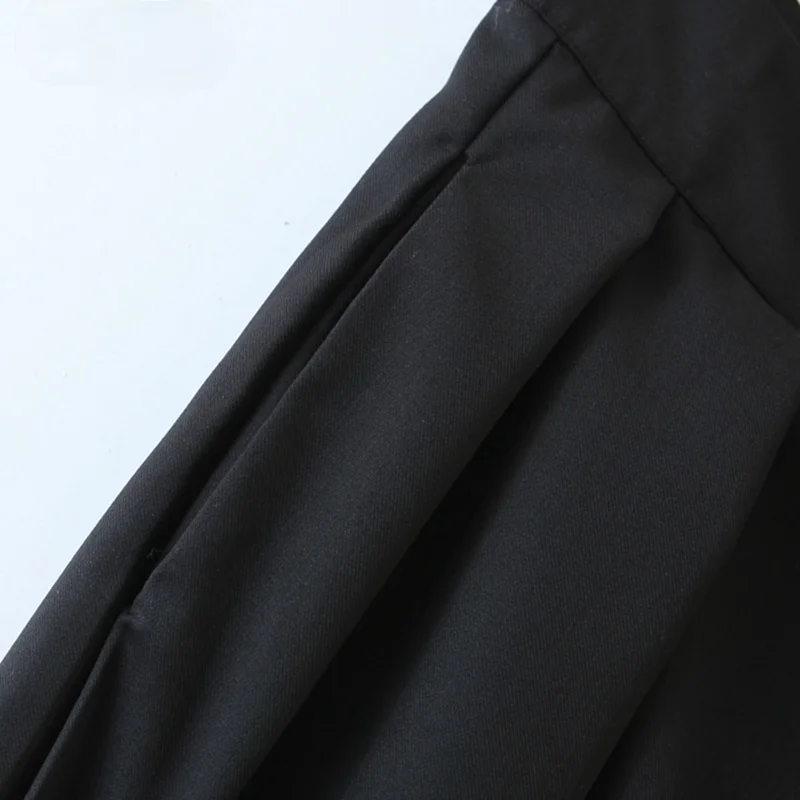 

Zoulv High-quality Trousers with Waist Sticker Pockets Buttons Office Lady Pants Pantalon Fashion Women Black Long Suit Pants