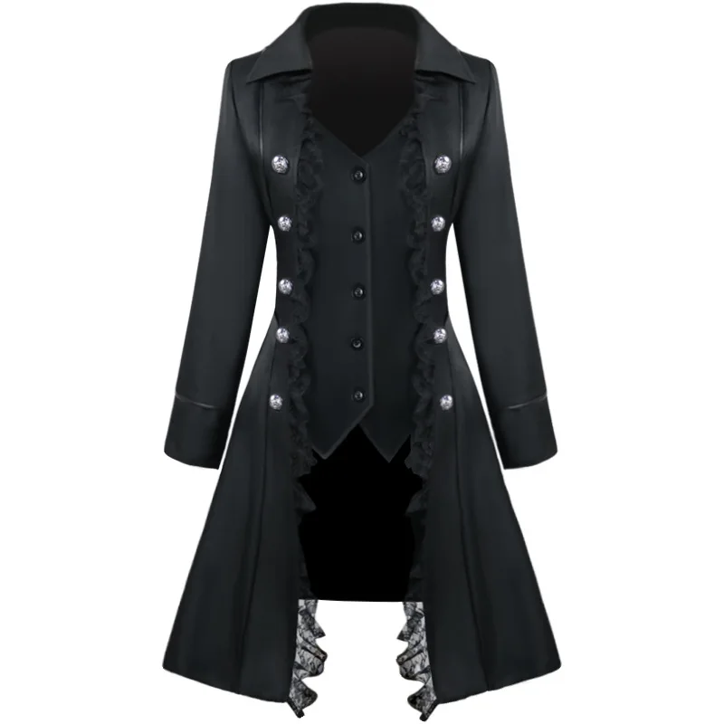 Женский Готический пиджак в стиле стимпанк пальто для вечеринки викторианском