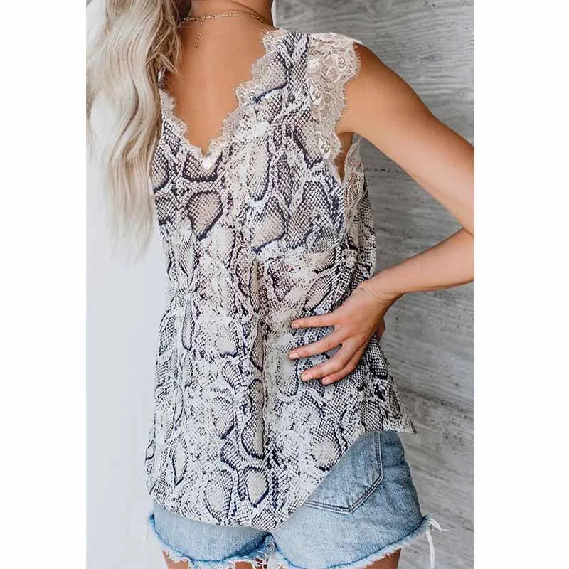 

2021 Summer Women Leopard Printed Sleeveless Camis Tank Tops V Neck Sexy Stretch Adjustable Spaghetti Strap Camisole B30