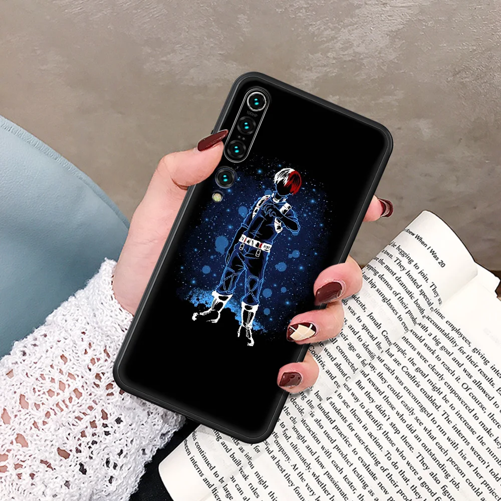 

My Hero Academia Phone Case For Xiaomi Mi Note 10 A3 9 MAX 3 A2 8 9 Lite Pro Ultra black Shell Trend Cover Soft Hoesjes 3D Prime