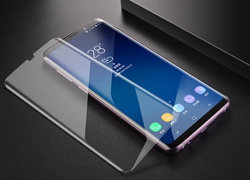 УФ, прозрачный полножидкий клей-экран из закаленного стекла для samsung S8 S9 S10 Plus S7 Edge Note 8 9 10 Plus защитная пленка
