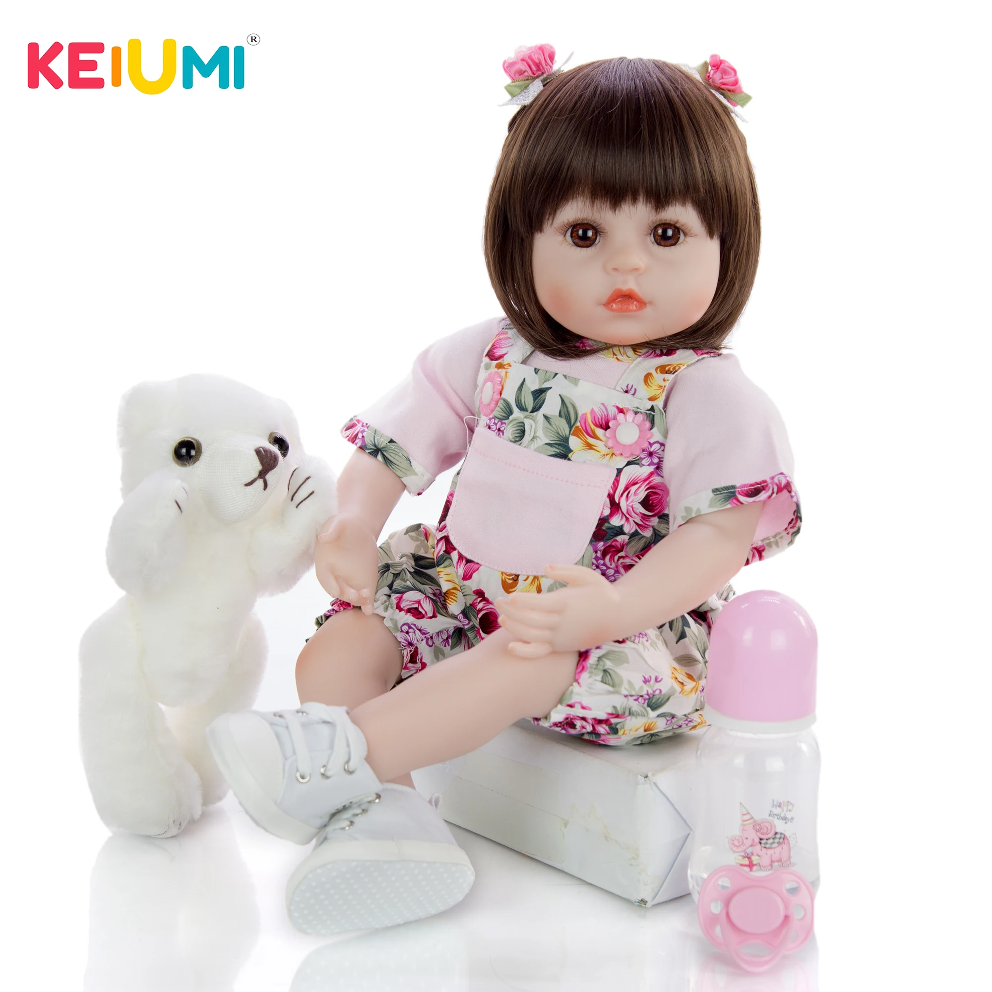 KEIUMI Lovely Reborn Baby Doll 48 см мягкая виниловая ткань для тела Boneca Реалистичная игрушка