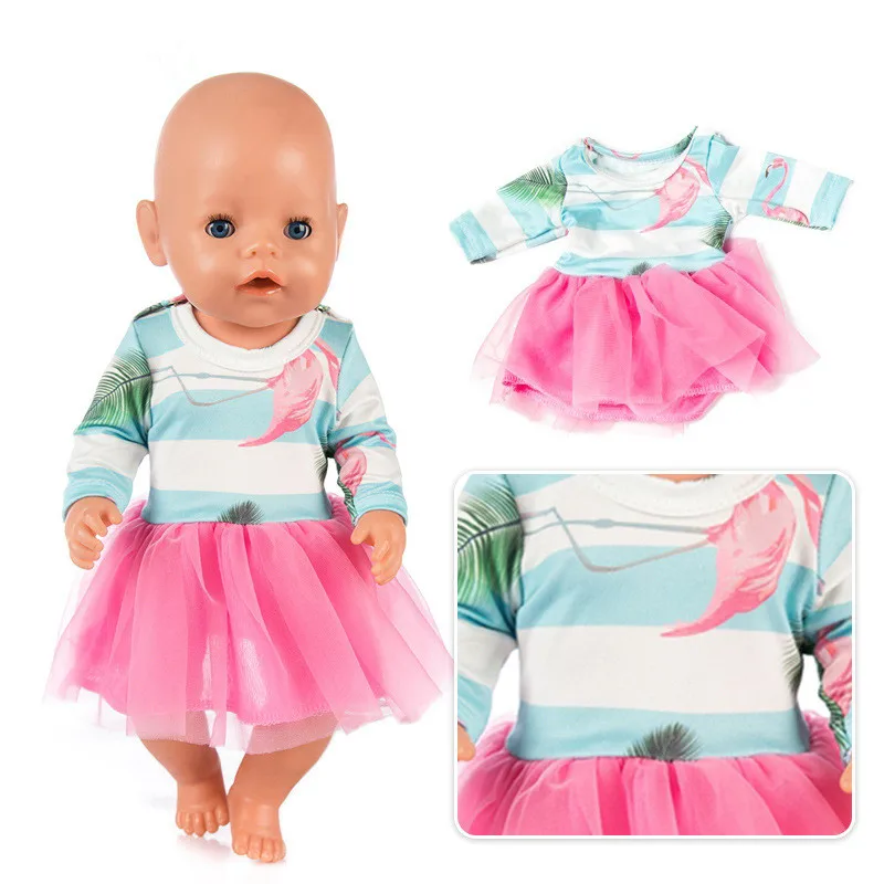 Новое платье для куклы подходит кукол-младенцев 43 см одежда новорожденных и