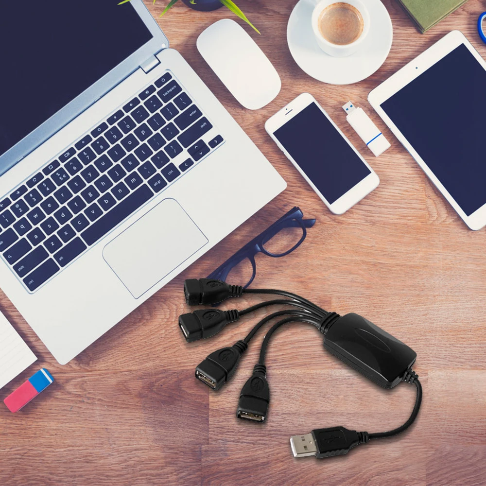 4 порта Usb зарядное устройство переключатель 2 0 мини кабель концентратор