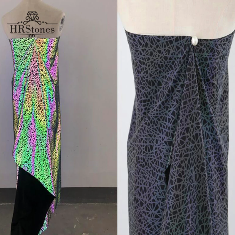 Ткань красочный градиент ткань с принтом личности отражающая полосы фотографии