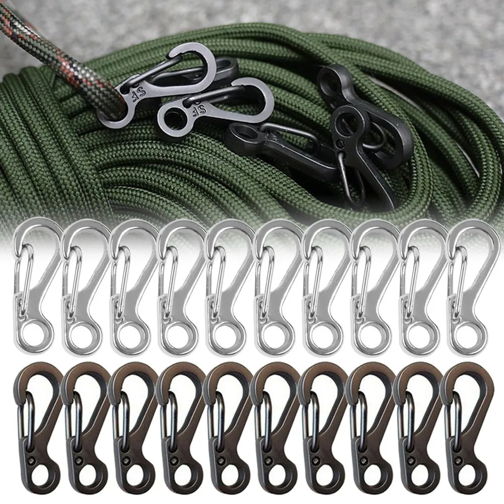 

10Pcs Mini Carabiner Clip Snap Spring Clasp Hook Keyring Camping Hiking Hook Backpack Tacticals Buckle Clip 2021 New