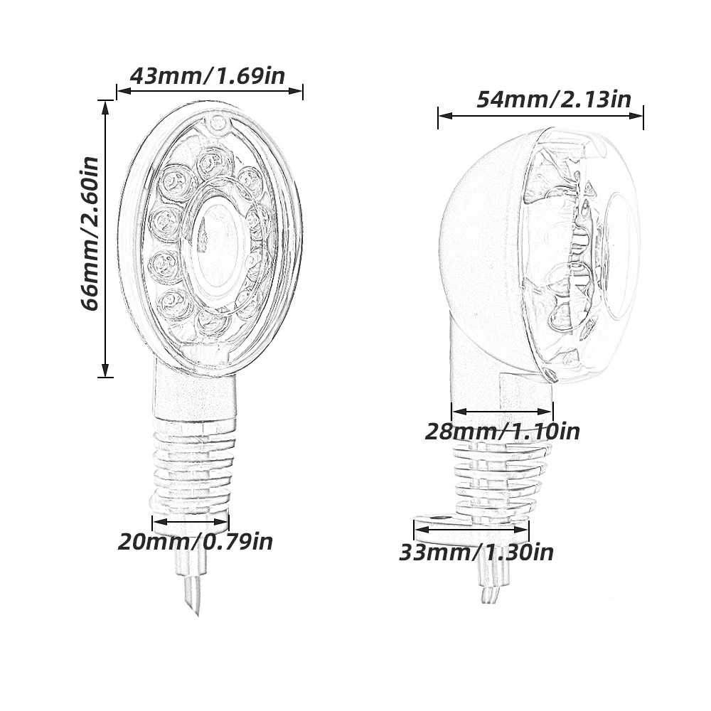 Светодиодный указатель поворота для мотоцикла REALZION световой индикатор KAWASAKI