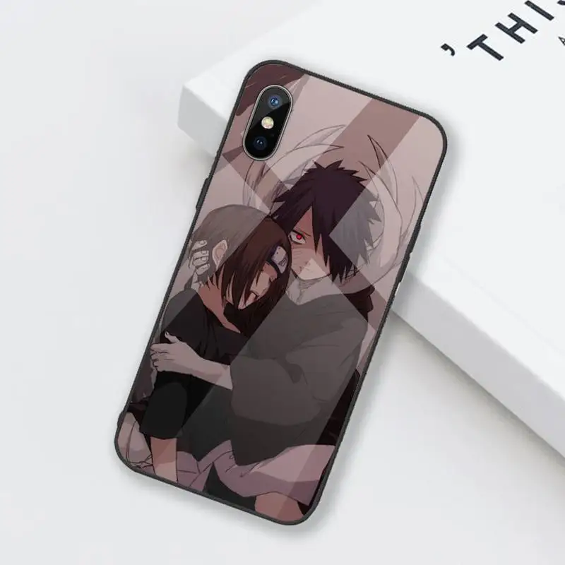 

Obito and Rin Naruto Anime cartoon Phone Case Tempered glass For iphone 6 6S 7 8 plus X XS XR 11 12 mini PRO MAX