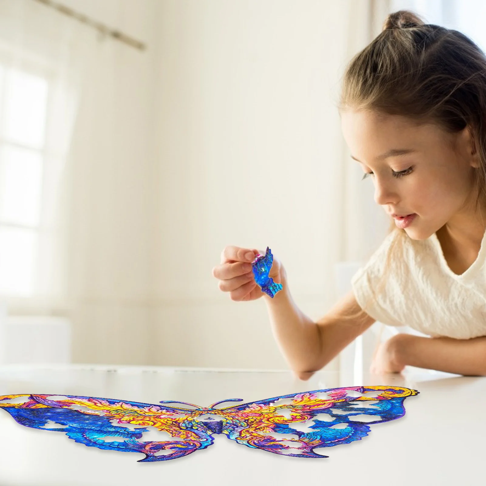 

DIY Wooden Animal Jigsaw Puzzles Butterfly Puzzle Gift For Adults Kids Educational Fabulous Gift Board Table Games Toy Puzzles