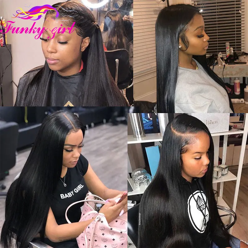 Волнистые волосы для девочек 3 пучка с кружевной застежкой прямые закрытыми