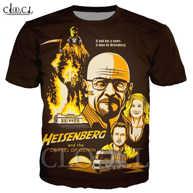 CLOOCL новейший 3D принт модная мужская футболка аниме ТВ шоу Breaking Bad короткий рукав