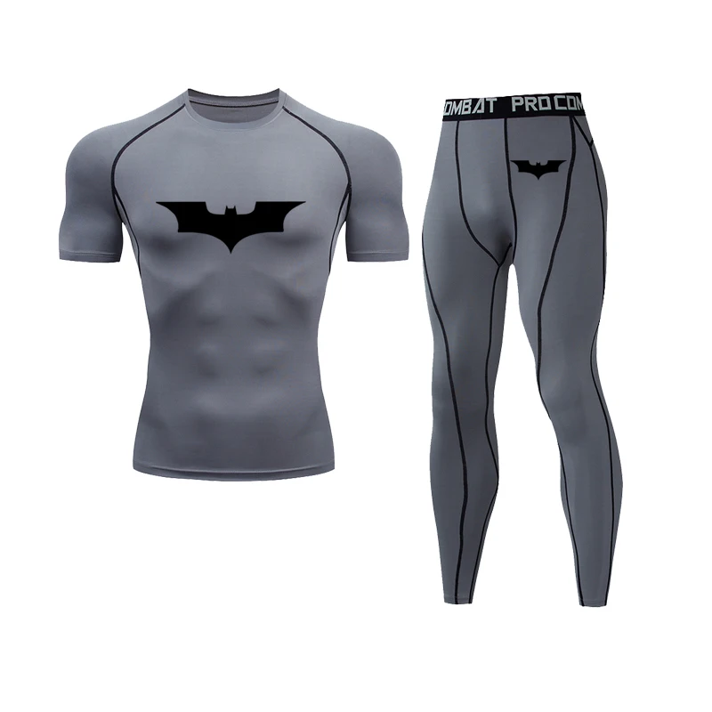 Мужские компрессионные колготки для фитнеса спортивный костюм супергероя
