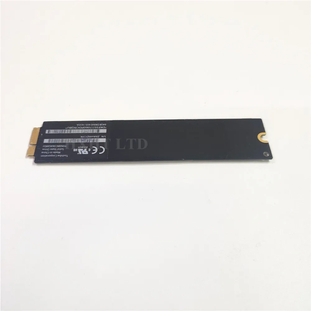 Оригинальный твердотельный накопитель для Apple Macbook Air 11 дюймов 13 A1370 A1369 SSD 64 ГБ 128 256