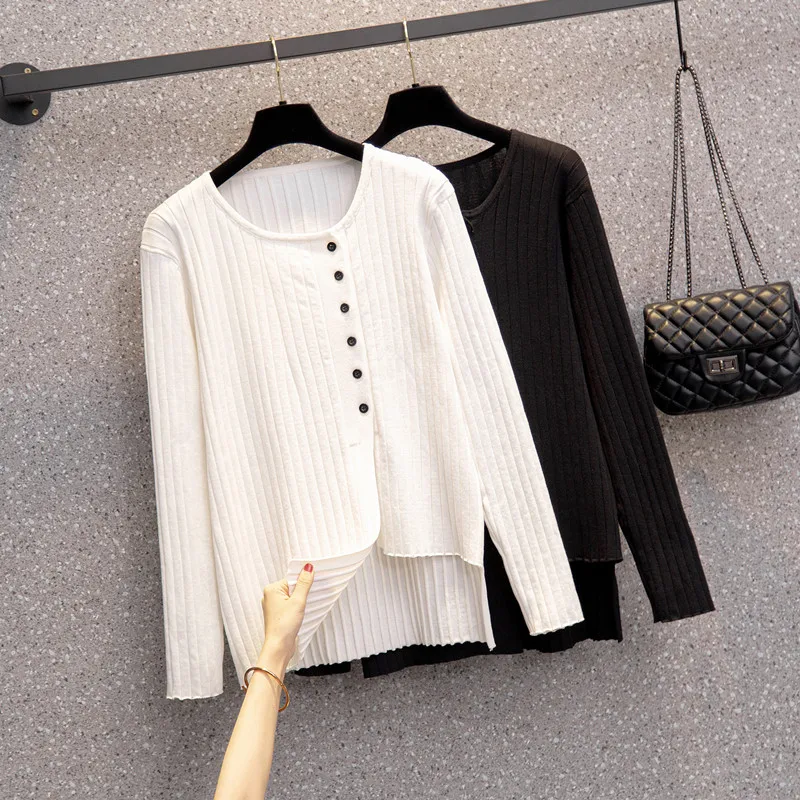 

2021 Spring Casual Long Sleeve autumn Knitted Sweater Women Pullover Sweaters Korean Style Winter Slim White Pull Knitwear