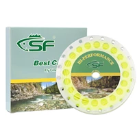 sf fly line all viz bi colour weight forward floating fly line with welded loop wf1 3 4 5 6 7 8 9f 100ft