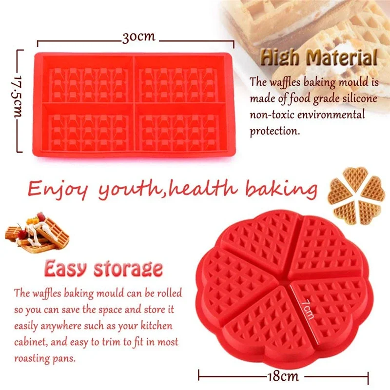 Силиконовая для вафель пресс форма с антипригарным покрытием выпечки тортов