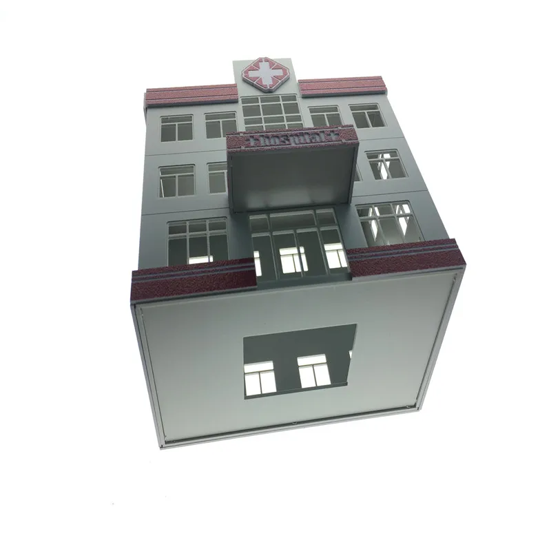 2 шт./лот в масштабе Ho архитектурная сцена пластиковая модель здания больничный