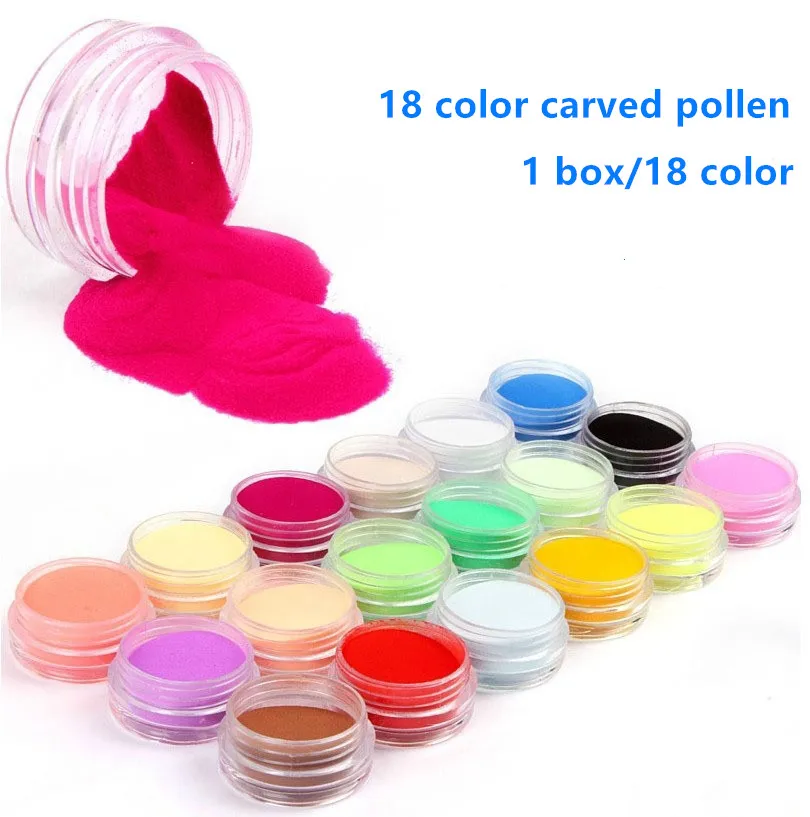 18 цветов акриловая пудра красочный полимерный пылеулавливатель для 3d