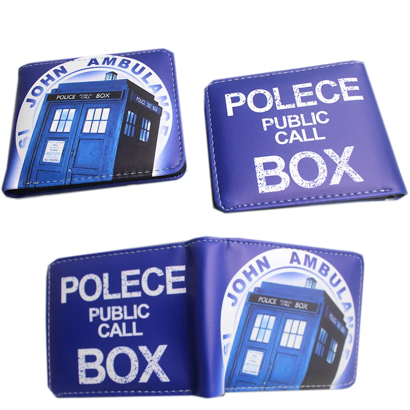Кошелек Doctor Who длинный стиль кошельки из искусственной кожи на молнии тардис