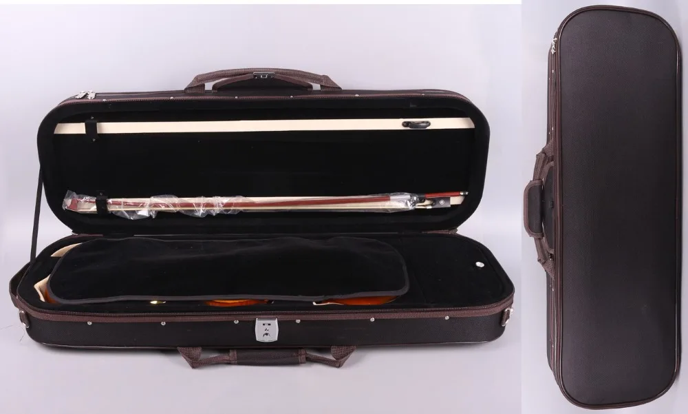 

Yinfente 4/4 Violin Case Full Size professional Sturdy Oblong Wooden Hard Case for Good Violin with Hygrometer, Lock US