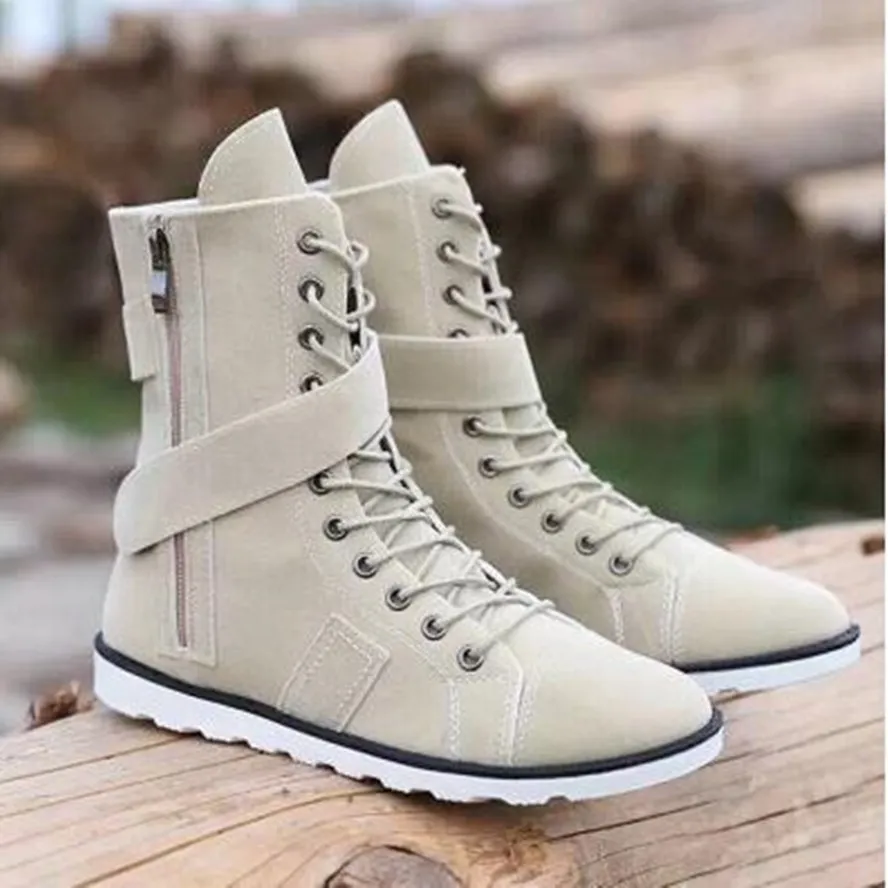 Ботинки мужские кожаные на платформе модные увеличивающие рост ботинки с