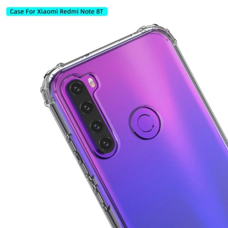 Для xiaomi redmi Note8T Чехол ударопрочный кристально прозрачный тонкий чехол для