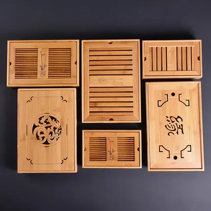 Бамбуковый деревянный поднос для чая бытовой чайный сервиз хранения воды блюдце