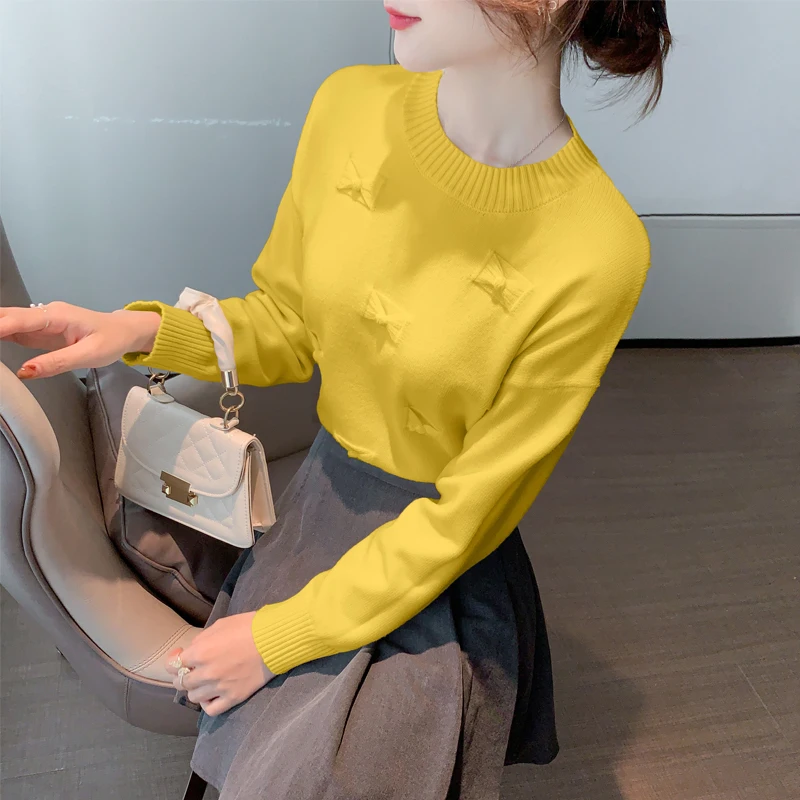 

New Elegant Sweet Women Autumn/Winter Loose Outer Baseing Shirt Knitted Top
