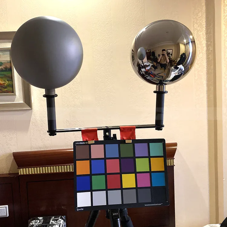 VFX-Bola de efecto Visual HDRI para fotograf&iacute;a, reflector de colecci&oacute;n de 18 grados, color gris, espejo-1