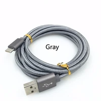 charger nylon cable cord 2 4a type c usb phone battery