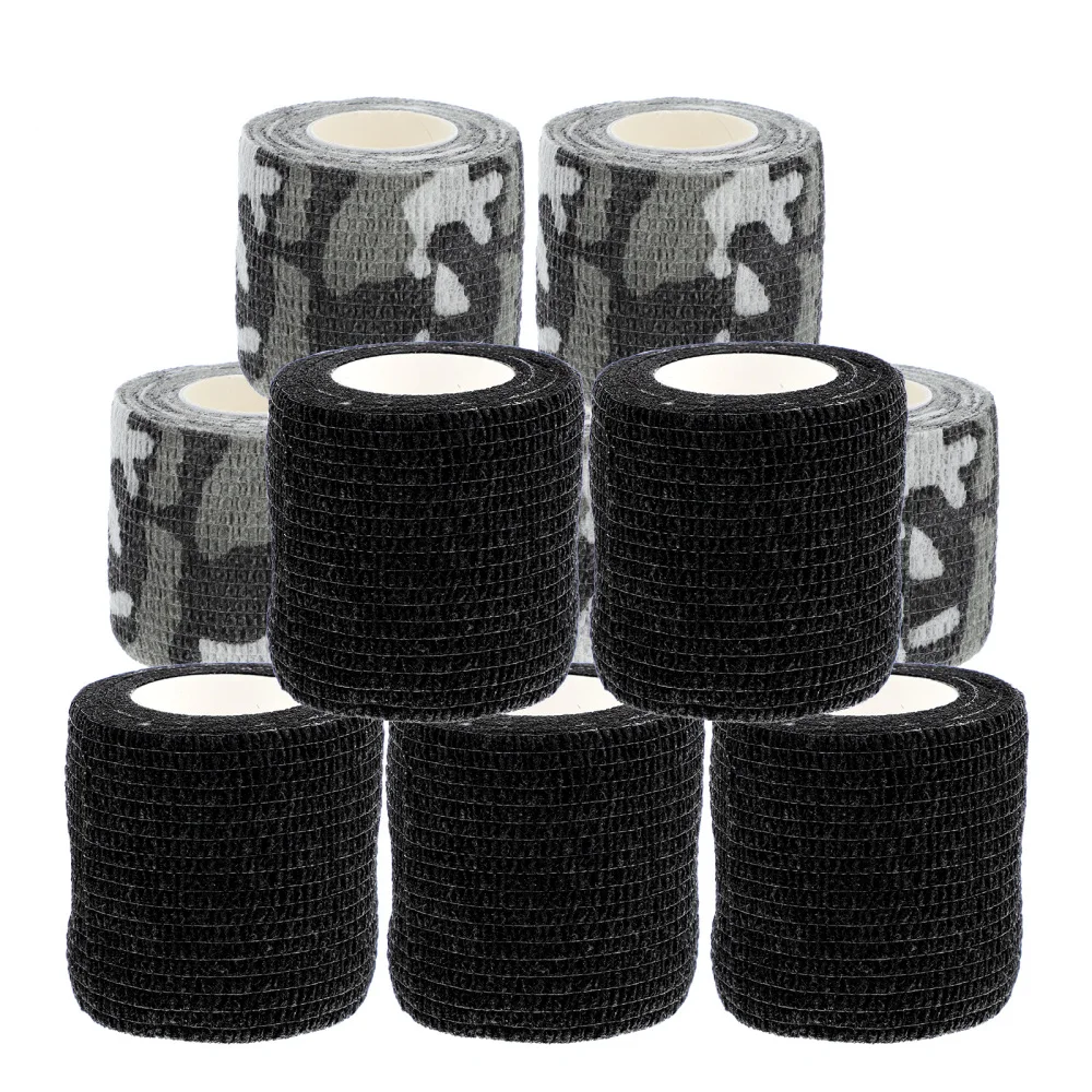 

10 Rolls Outdoor Tape Non-woven Fabric Bandages Tattoos Grip Cover Random Style
