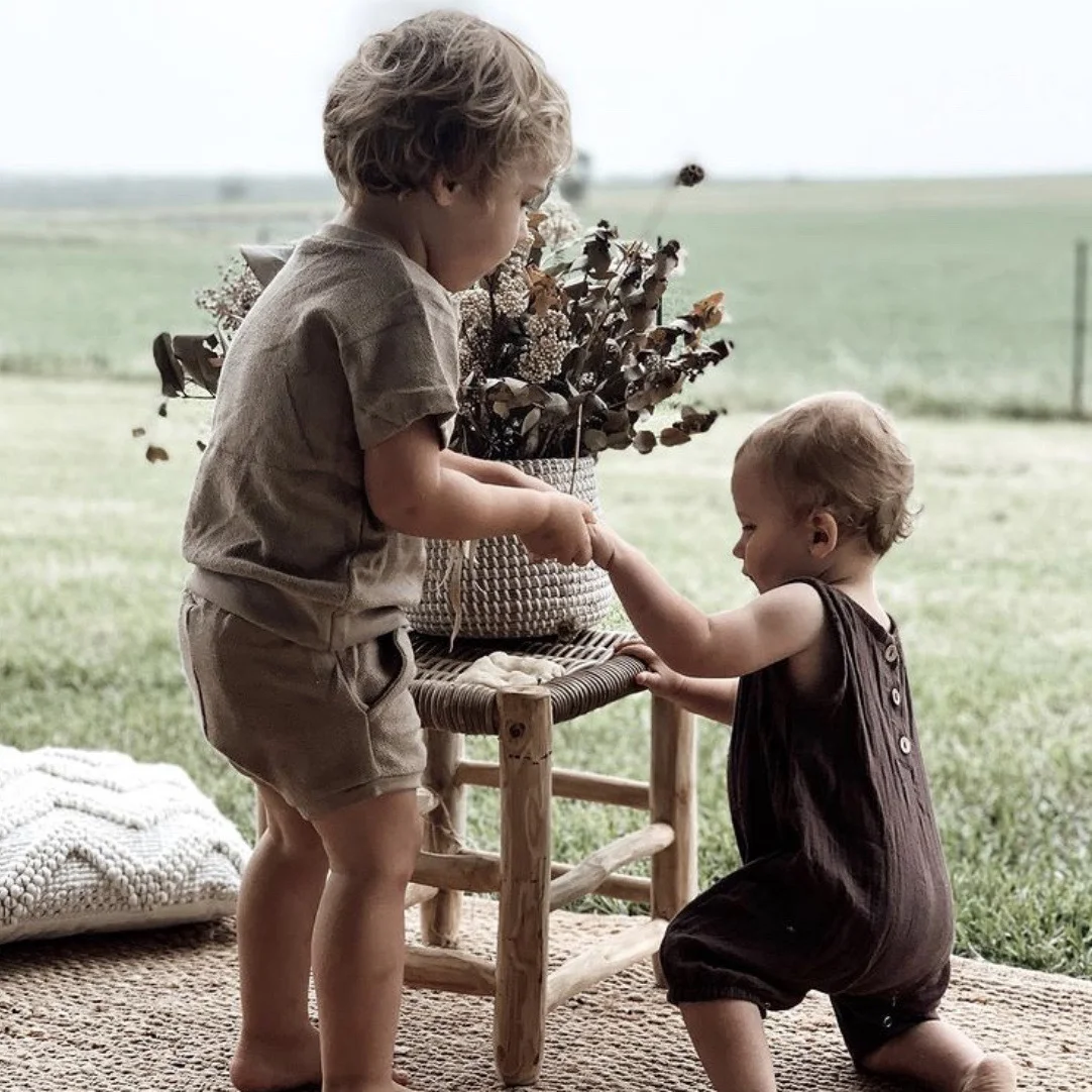 

2021 Tiny&t Spring and Summer New Cotton Sleeveless Jumpsuit Soft Boy Girl One-piece Suit Breathable Baby Cotton Romper