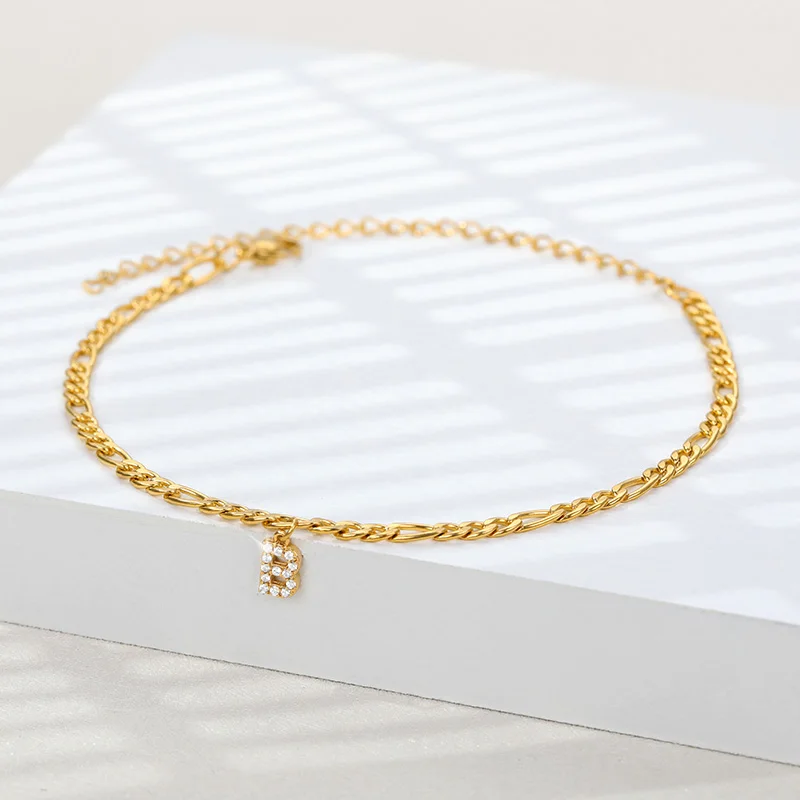 Браслет на лодыжку с надписью Женский ножные браслеты цирконием Подарочные