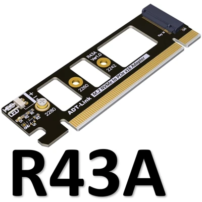 Адаптер ADT Link R43A M.2 NVMe SSD к PCie x16|Компьютерные кабели и разъемы| |