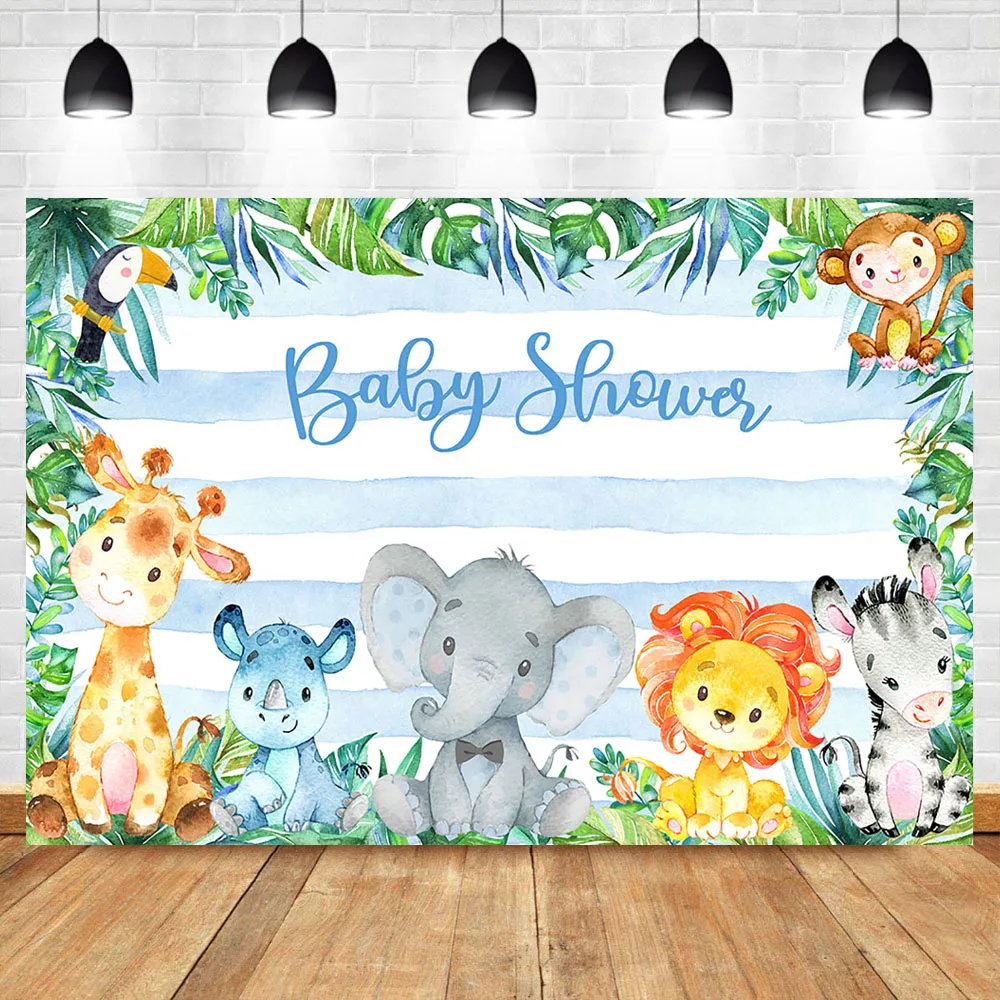 NeoBack сафари животные детский душ фон джунгли фотография винил вечеринка|Фон для
