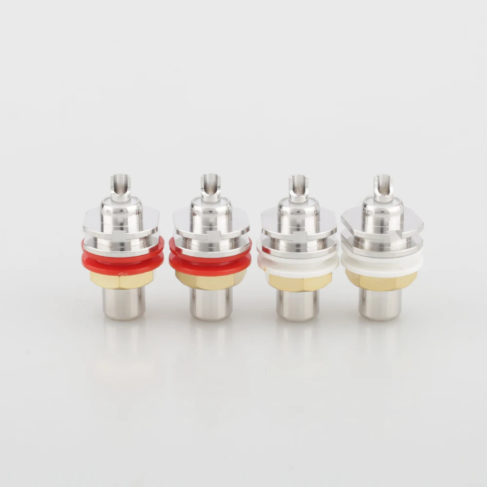 4 шт. коннектор RCA с родиевым покрытием|rca rhodium|connector rcaconnector female |