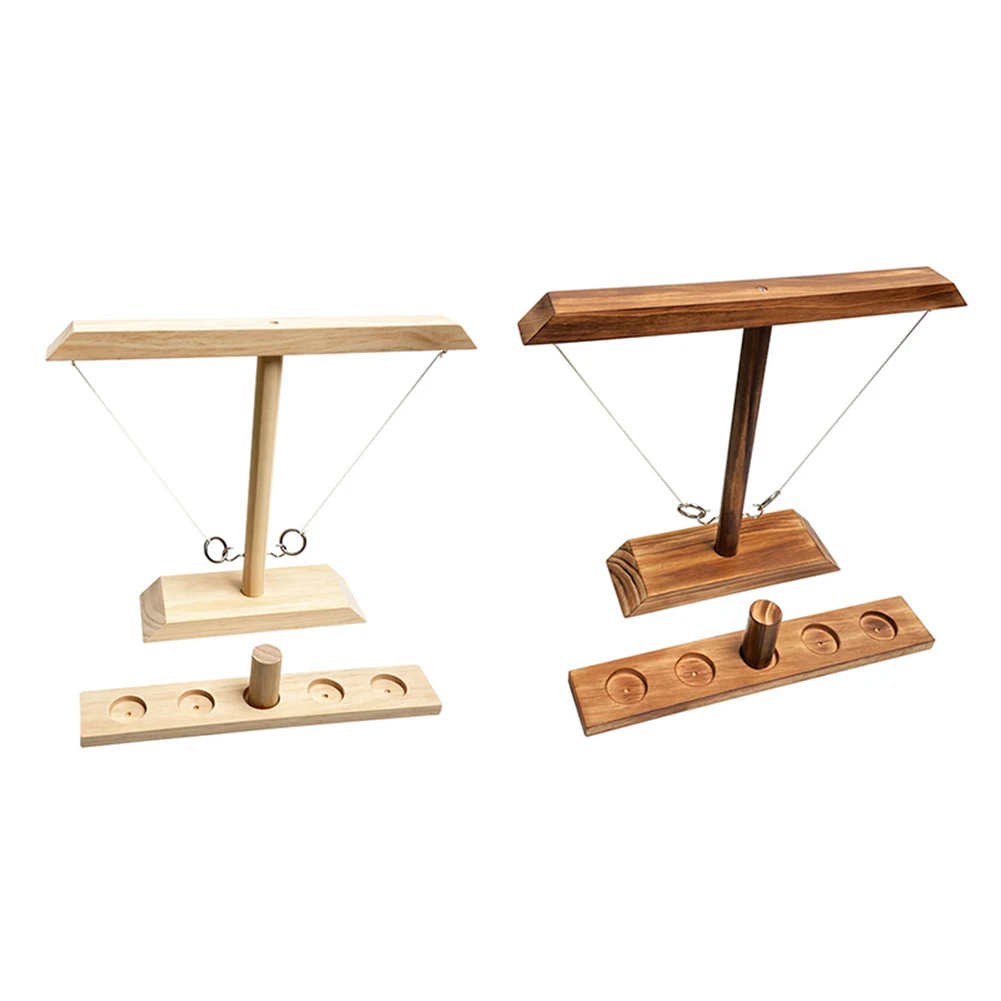

Party Toys Handmade Wooden Ring Toss Hooks Fast-paced Interactive Game for Bars Home Hook and Ring Toss Battle Game Dropshipping