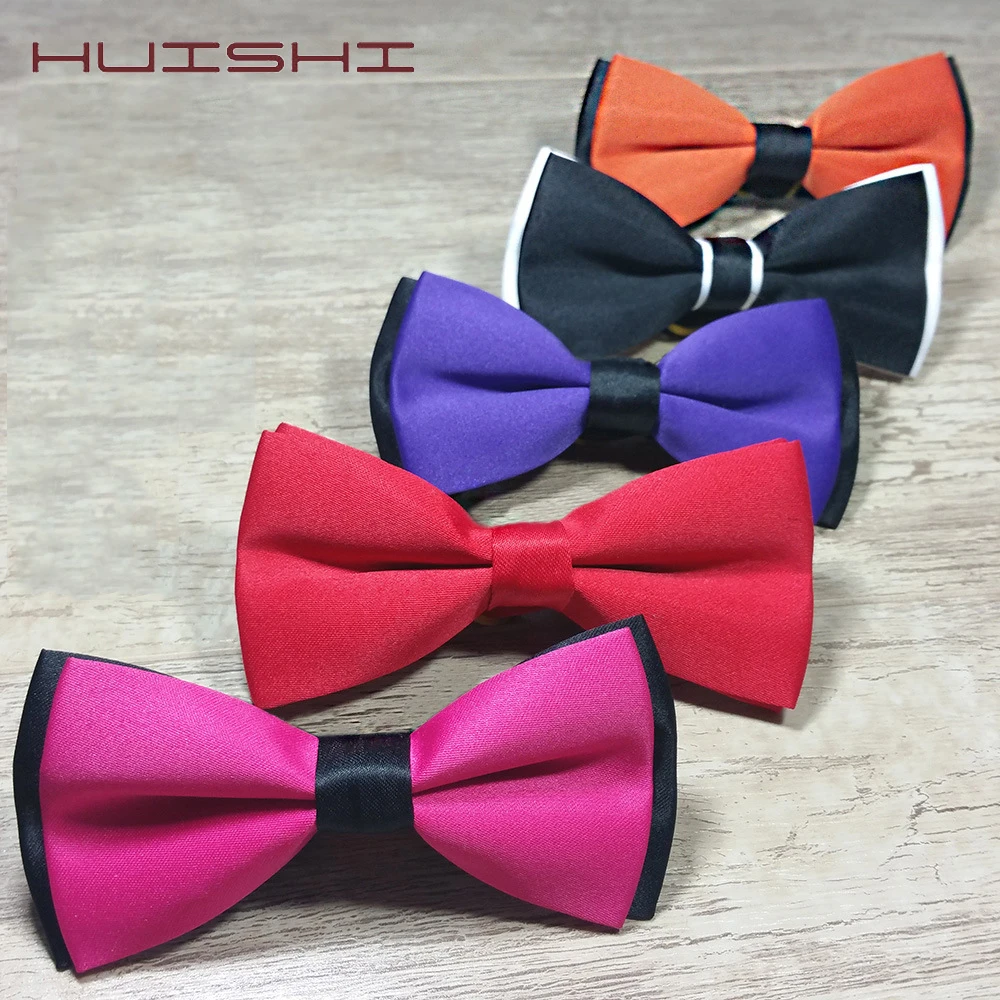 

HUISHI Classic Kid Suit Neckwear Baby Boy's Baby Fashion Solid Color Adjustable BowtiE Chlidren Accessories Two Tone Bow Tie