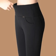 Plus Size S-6XL Autumn Winter Women's Pants Fashion Skinny High Elastic Waist Pencil Pants Trousers Femme Casual Clothing 2021