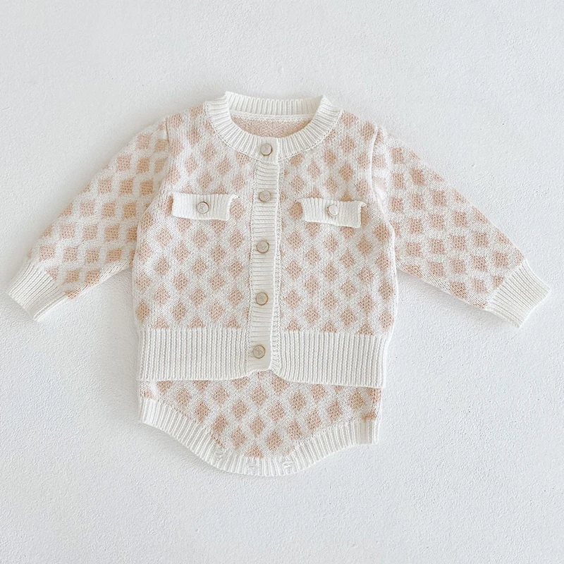 

Autumn Baby Girls Clothes Baby knitted Romper Set Newborn Baby Girl Cardigan Infant Boys Sweater Cotton Coat Baby Jumpsuit