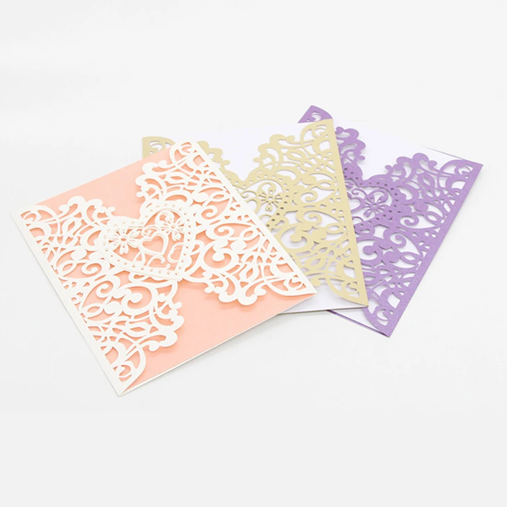 50 шт. лазерная резка свадебные приглашения открытки персонализированные товары