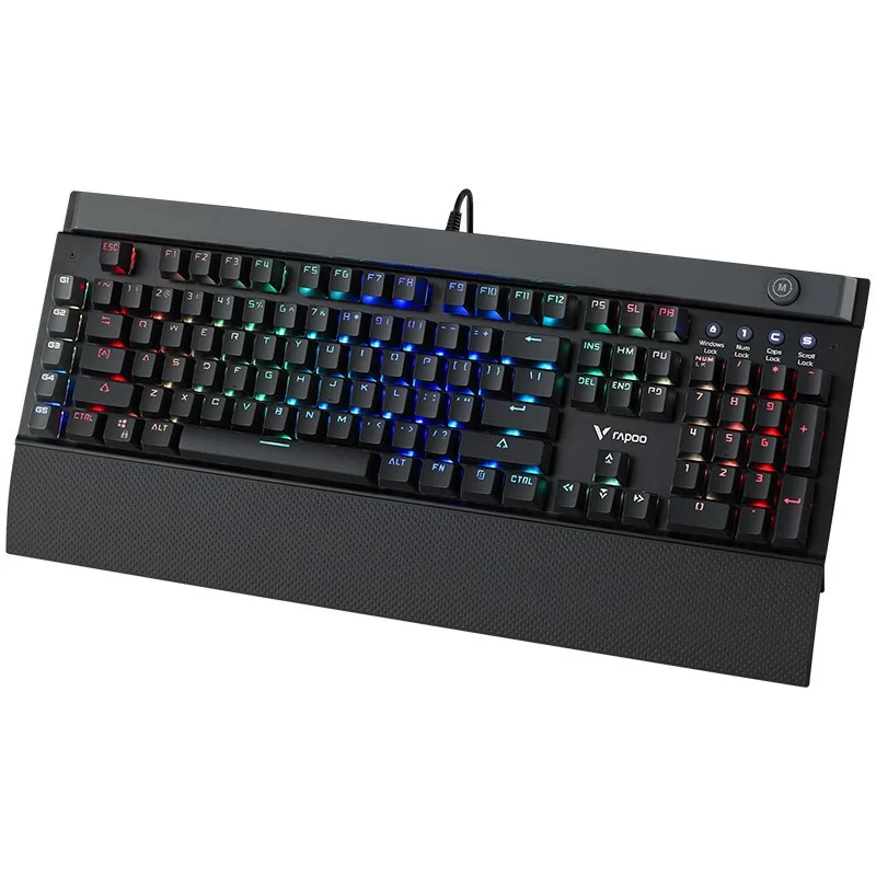 

Rapoo V820 109-Key Mechanical Keyboard Wired Keyboard Gaming Keyboard RGB Backlit Keyboard Programmable Keyboard