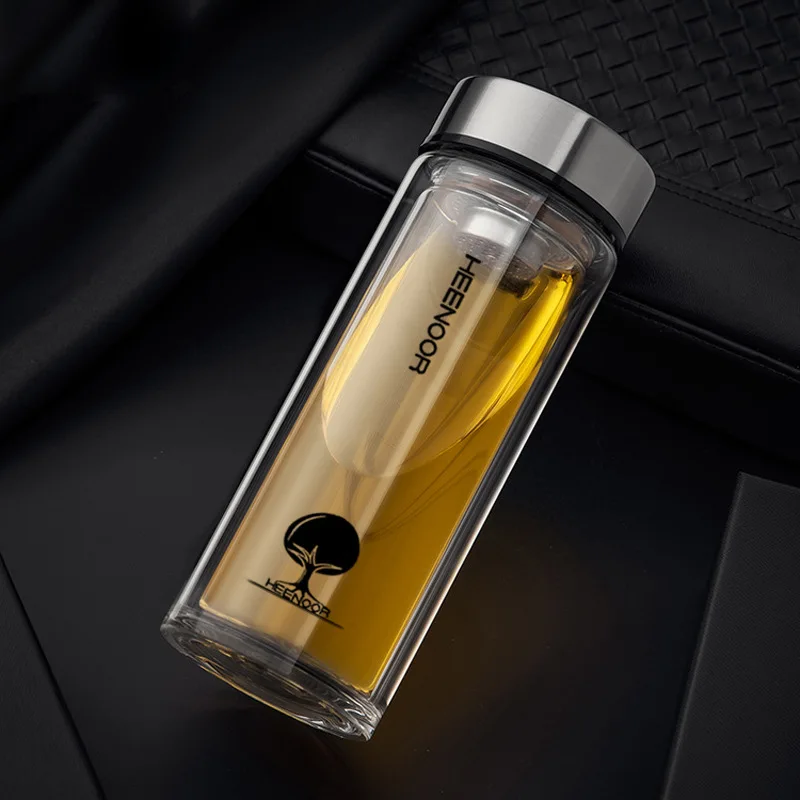 

Xinuo xn-6702 double layer glass car portable conference water cup business gift cup enterprise