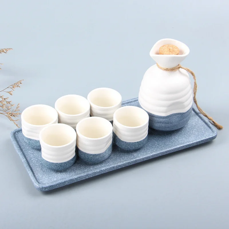 Японская Снежинка глазурь Саке Вино горшок чашки набор Ресторан графин