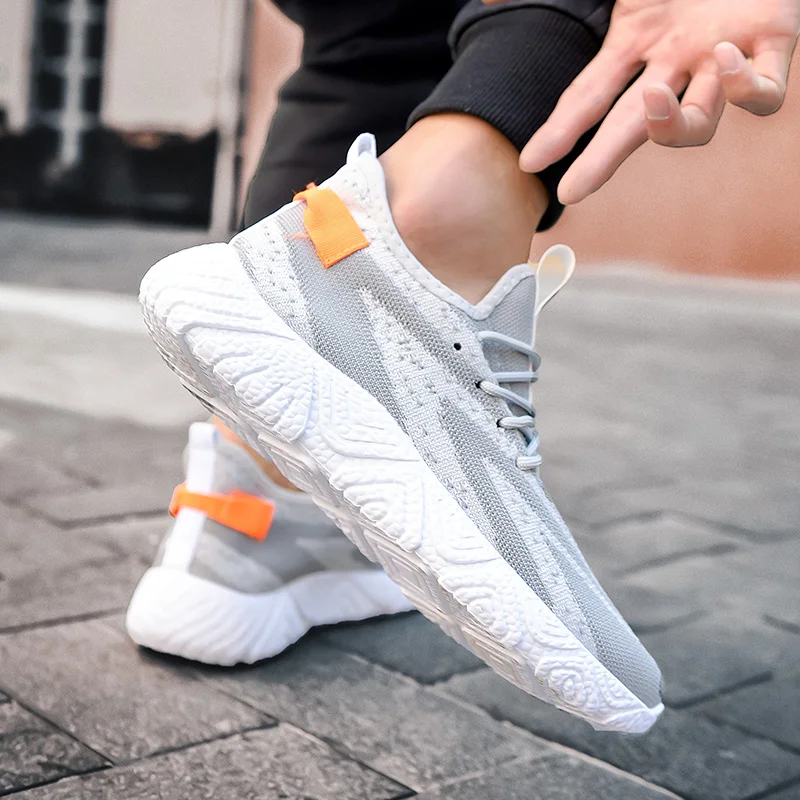 

Spring Mesh Casual Shoes Men Comfortable Flying Woven Male Sneakers Footwear Lace Up Outdoor Walking Shoes Trainers Footwear Man